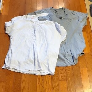 Bundle of 4 Hanes tshirts. 2XL. 2 gray. 2 White